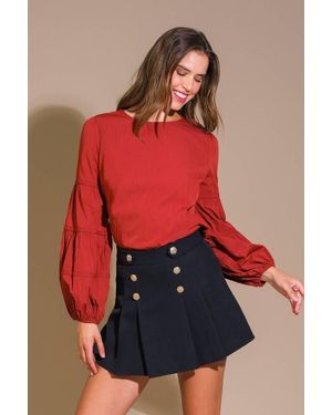 TRUEDAMES Waverly Mills Woven Top - Red