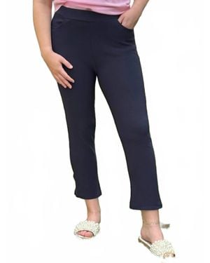 Coco + Carmen Georgie Bow Back Capri Pants - Blue