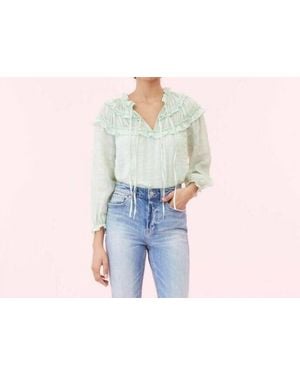 Rebecca Taylor Silk Ruffle Boho Blouse - Black