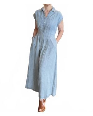 Elan Tencel Midi Dress - Blue