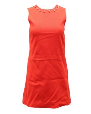 Christopher Kane Crystal-Embellished Wool Mini Dress - Red