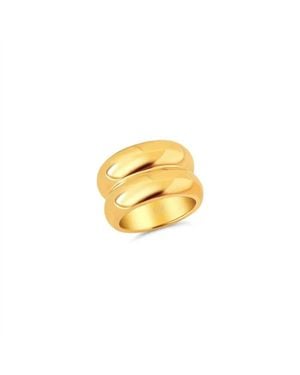 Ellie Vail Rhett Double Layer Ring - Metallic