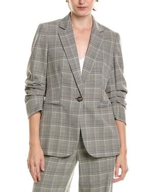 Anne Klein Scrunch Sleeve Jacket - Gray