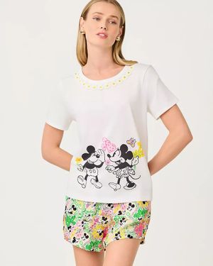 Lilly Pulitzer Clairmont Trimmed Knit Top - White