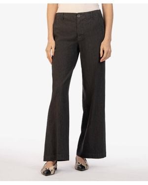 Kut From The Kloth Meg Linen Wide Leg Pants - Black