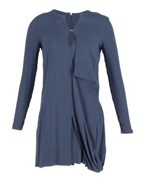 Acne Studios Long Sleeve Asymmetric Mini Dress - Blue
