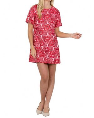 Emily Mccarthy Royale Shift Dress - Red