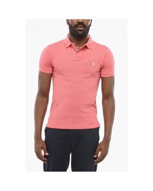 Polo Ralph Lauren Piquet Cotton Slim Fit Polo - Red