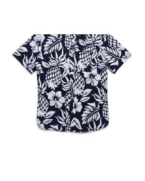 Surfside Supply Joey Floral Pineapple Shirt - Blue