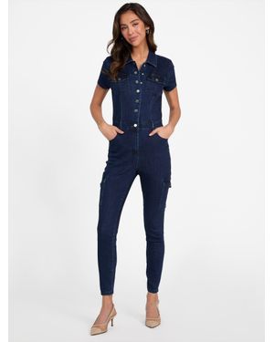 Guess Eco Brianna Denim Jumpsuit - Blue