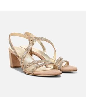 Naturalizer Vanessa Dress Sandals Creme Rhinestone Slingback Gal1411 - Metallic