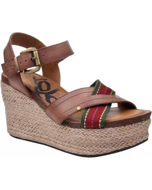 Otbt Topsail Wedge Sandal - Brown