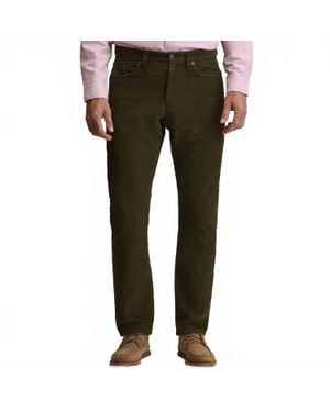 Eddie Bauer Straight Fit Stretch Cotton Corduroy Pants - Green