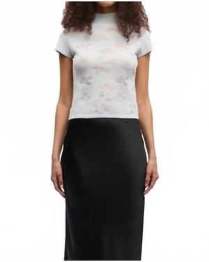 Samsøe & Samsøe Samarine Sheer Floral Jacquard T Shirt - Black