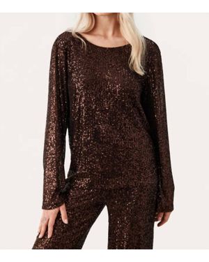Part Two Darleena Sequined Top - Brown