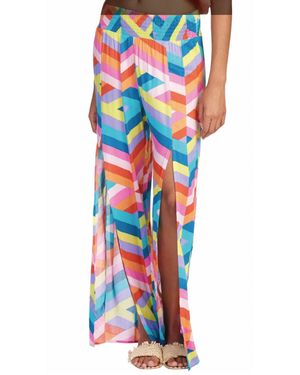 Elan Pant With Front Slit - Blue