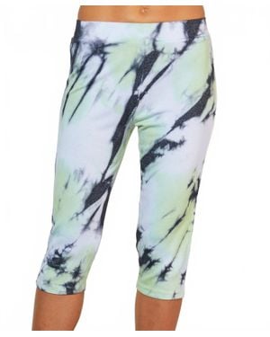 French Kyss Marble Wash Capri Pants - Blue