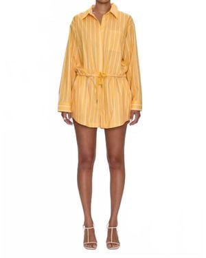 Pistola Amelie Cotton Poplin Romper - Yellow
