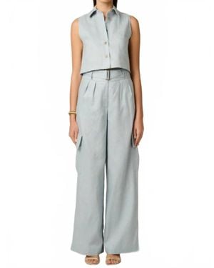 Hevron Maggie Wide Leg Pants - Gray