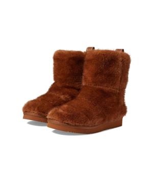 Michael Kors Stark 40H3Bafe7D-230 Slipper Faux Fur Bootie Gal950 - Brown