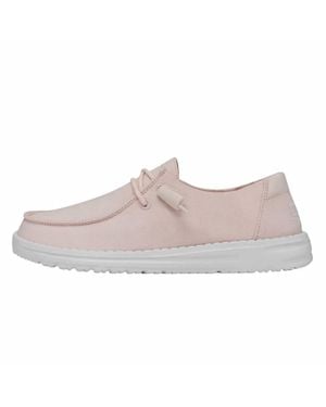 HEYDUDE Wendy Slub Canvas Shoes - Pink