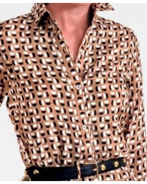 Gretchen Scott Waxing Crescent Blouse - Brown