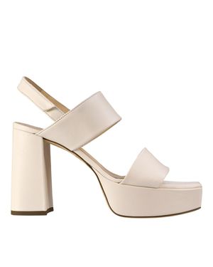 Högl Cindy High Block Heel Slingback Sandals - White