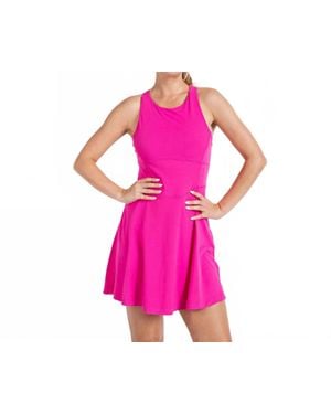 Rae Mode Buttersoft Active Dress With Built-In Shorts - Pink
