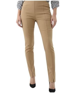 Renuar Woven Capri Pant - Natural