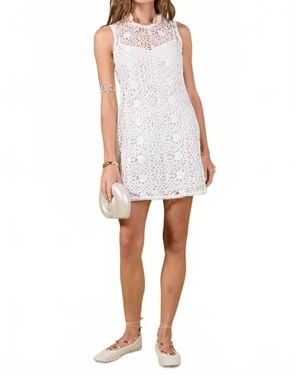 English Factory Chanall Crochet Mini Dress - White
