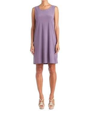 R & M Richards Scoop Sleeveless Evening Mini Dress - Purple