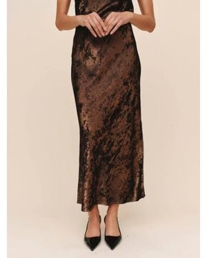 Bella Dahl Shimmer Bias Maxi Skirt - Natural