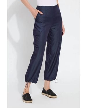 Lyssé Monique Tailored Cargo Pants - Blue