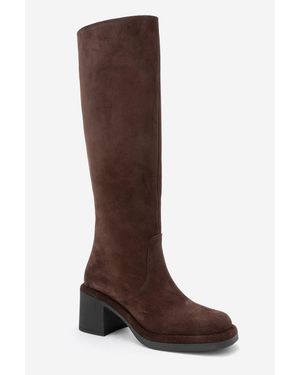 Forever & Always Shoes Fros Leather Knee High Boot - Brown