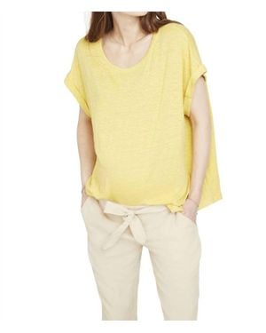 HATCH Linen Circle Short Sleeve Tee - Yellow