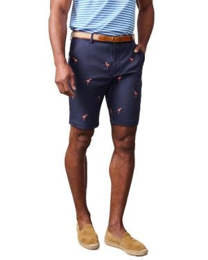 J.McLaughlin Flamingo Bradley Embroidered Short - Blue