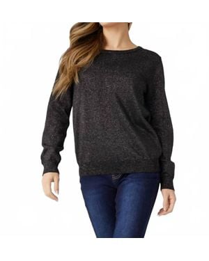 Coco + Carmen Glarus Top With Lurex And Keyhole Detail - Black