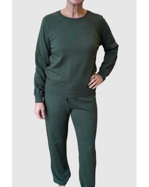 Bobi Comfortable Drawcord Jogger Pants - Green
