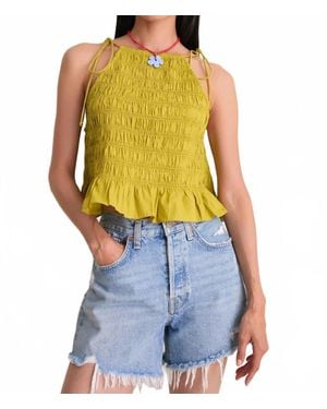 Cleobella Leota Smocked Bodice Top - Blue