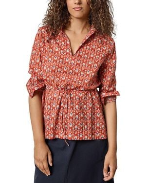 Lilla P Collared Split Neck Top