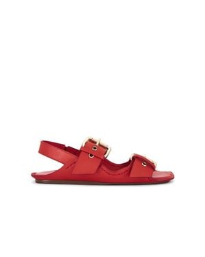 Free People Blossom Buckle Sandal - Red