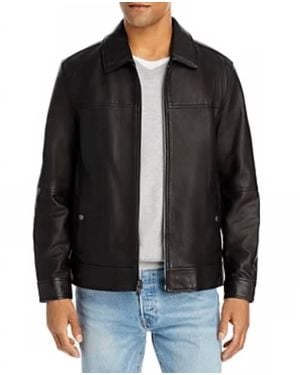 Andrew Marc Rockaway Leather Jacket - Black