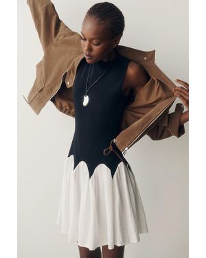 Siempre Sleeveless Twofer Dress - Black