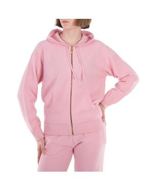Versace Medusa Motif Zip-Up Hoodie, Brand Size 40 Us Size 4 - Pink