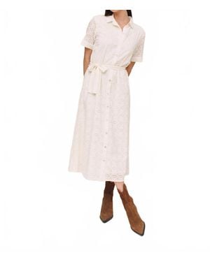 Bella Dahl Short Sleeve Midi Shirt Dress - Pink