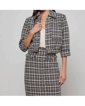 L'Agence Jia Tweed Jacket - Blue