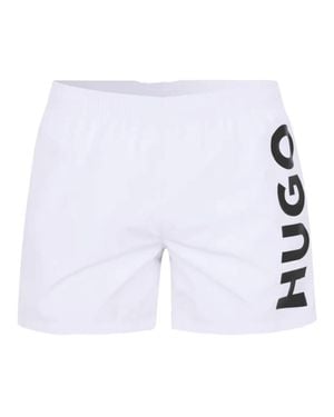 BOSS Hugo Abas Vertical Logo Swim Trunks - Blue