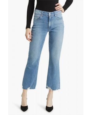 Le Jean Bella Cropped Flare Jeans - Blue
