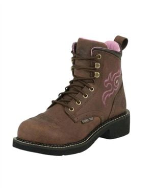 Justin Aged Bark Boots - Brown