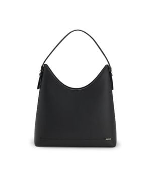 HUGO Hobo Bag With Logo Lettering - Black